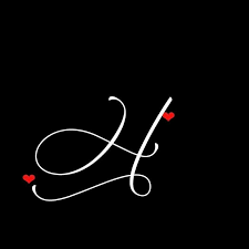 h letter love images
